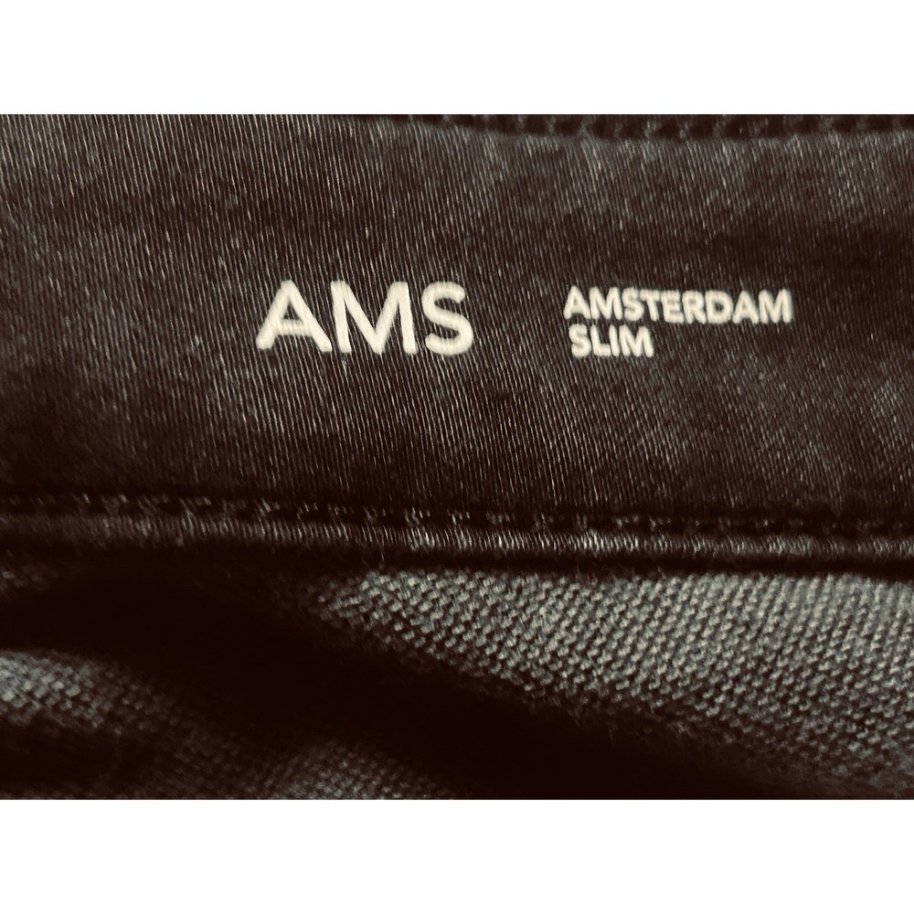 Warp + Weft Jeans Men's 32X30 Black AMS Amsterdam Slim Stretch Denim (32X30) - Picture 7 of 16